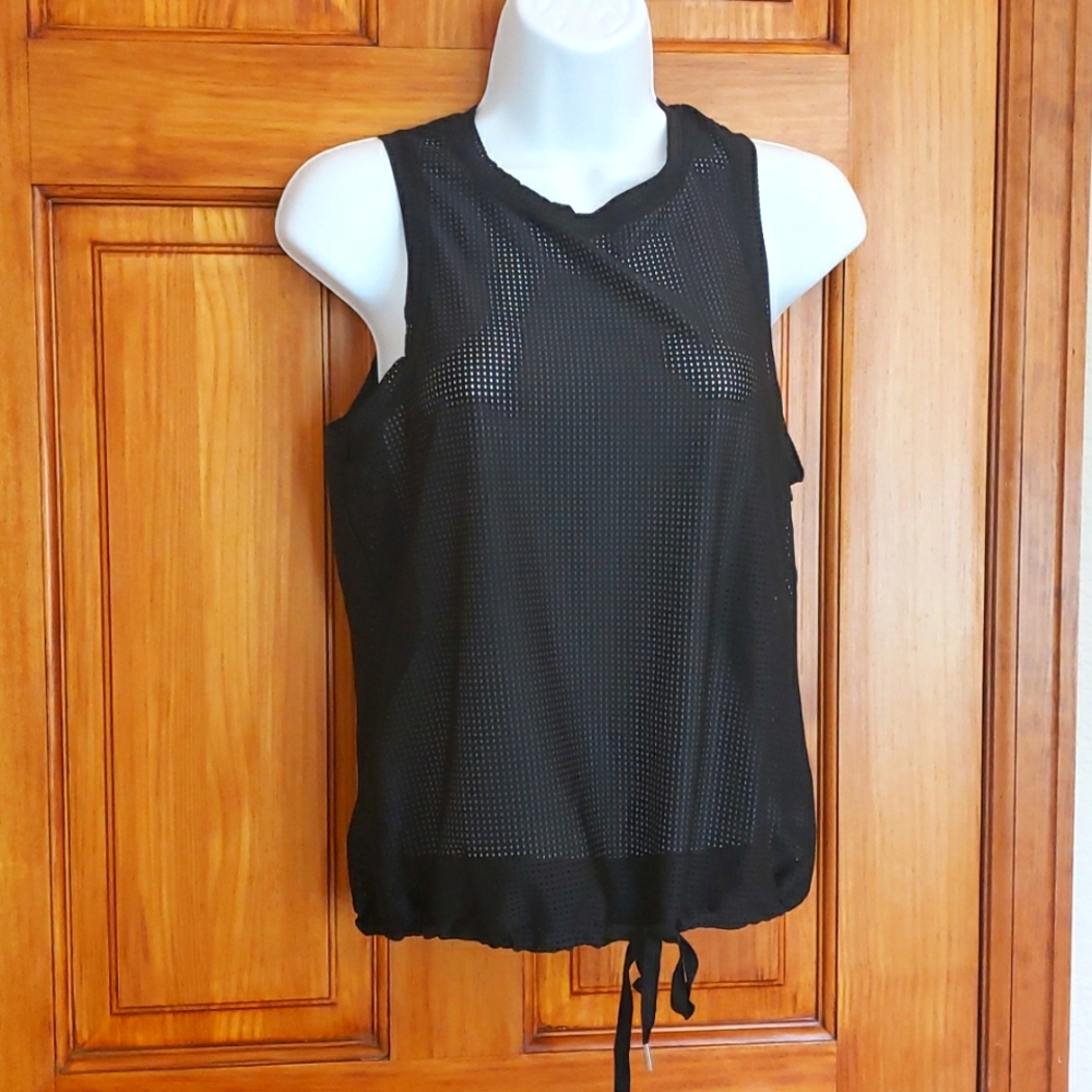 Wildfox Sweat Jazz Black Mesh tank top